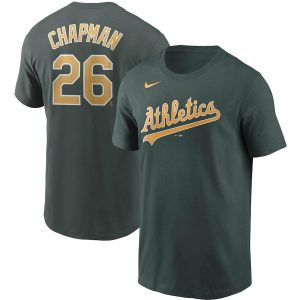 Stunning Oakland Athletics #26 Matt Chapman Nike Name & Number T Shirt Green Hurry Exclusive offer Place your order immediately for a great jersey