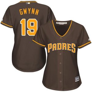 Stunning Padres #19 Tony Gwynn Brown Alternate Women's Stitched MLB Jersey Collectors this is a must have Add it to your collection by ordering