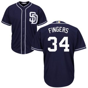 Stunning Padres #34 Rollie Fingers Navy blue Cool Base Stitched Youth MLB Jersey Collectors this is a must have Add it to your collection by ordering