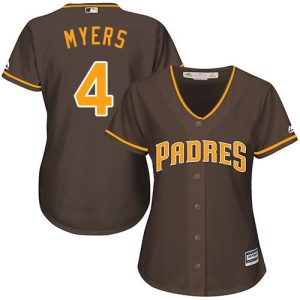 Stunning Padres #4 Wil Myers Brown Alternate Women's Stitched MLB Jersey Retailers boost your inventory Order now to meet customer demand