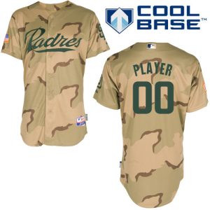 Stunning Padres Customized Authentic Desert Camouflage Cool Base MLB Jersey (S 3XL)