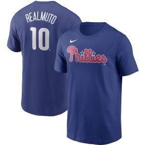 Stunning Philadelphia Phillies #10 JT Realmuto Nike Name & Number T Shirt Royal With high demand Don't miss out Order now to wear your team colors