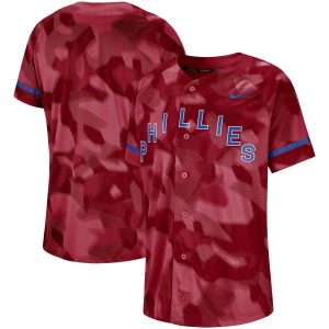Stunning Philadelphia Phillies Nike Camo Jersey Red