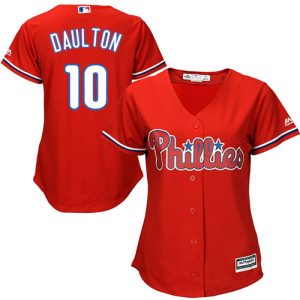 Stunning Phillies #10 Darren Daulton Red Alternate Women's Stitched MLB Jersey For a short time available Grab yours quickly to own a team jersey