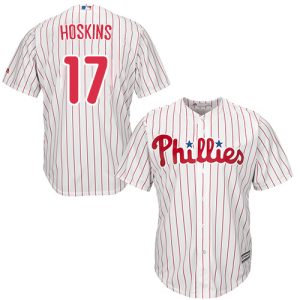 Stunning Phillies #17 Rhys Hoskins White(Red Strip) Cool Base Stitched Youth MLB Jersey Limited stock Order now to show your love for your team