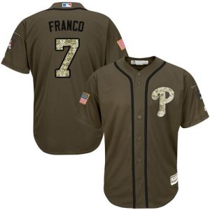 Stunning Phillies #7 Maikel Franco Green Salute to Service Stitched Youth MLB Jersey Sports fans this is your chance Order soon to be part of the action
