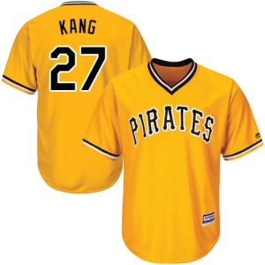 Stunning Pirates #27 Jung ho Kang Gold Cool Base Stitched Youth MLB Jersey For a short time available Grab yours quickly to own a team jersey