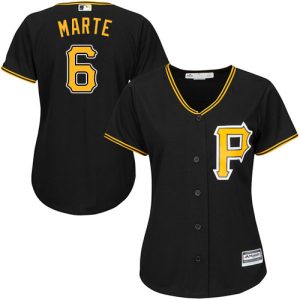 Stunning Pirates #6 Starling Marte Black Alternate Women's Stitched MLB Jersey For a short time available Grab yours quickly to own a team jersey