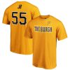 Stunning Pittsburgh Pirates #55 Josh Bell JB Majestic 2019 MLB Little League Classic Name & Number T Shirt Gold