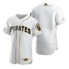 Stunning Pittsburgh Pirates Blank White Nike Men's Authentic Golden Edition MLB Jersey