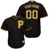 Stunning Pittsburgh Pirates Majestic Cool Base Custom Jersey Black
