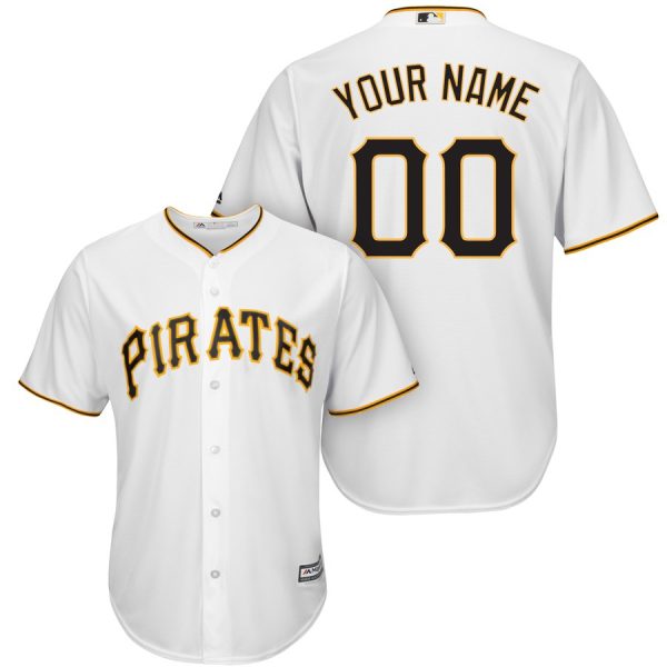 Stunning Pittsburgh Pirates Majestic Cool Base Custom Jersey White