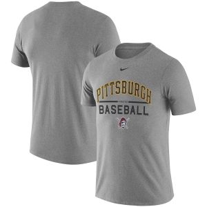 Stunning Pittsburgh Pirates Nike Away Practice T Shirt Heathered Gray