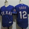 Stunning Rangers #12 Rougned Odor Blue Flexbase Authentic Collection Stitched MLB Jersey