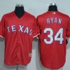 Stunning Rangers #34 Nolan Ryan Red New Cool Base Stitched MLB Jersey