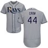 Stunning Rays #44 CJ Cron Grey Flexbase Authentic Collection Stitched MLB Jersey