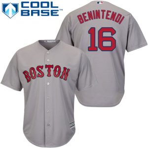 Stunning Red Sox #16 Andrew Benintendi Grey Cool Base Stitched Youth MLB Jersey Act fast Only a few left Secure yours today
