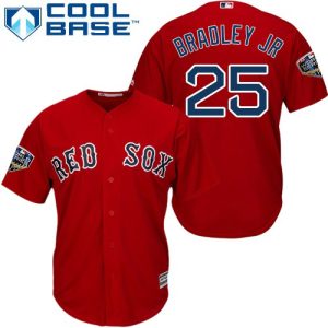 Stunning Red Sox #25 Jackie Bradley Jr Red Cool Base 2018 World Series Stitched Youth MLB Jersey Collectors this is a must have Add it to your collection by ordering