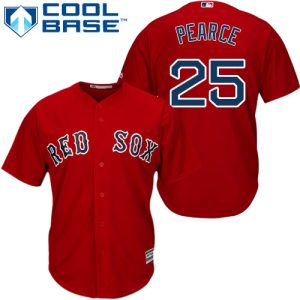 Stunning Red Sox #25 Steve Pearce Red New Cool Base Stitched MLB Jersey