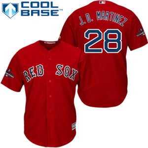 Stunning Red Sox #28 J. D. Martinez Red Cool Base 2018 World Series Champions Stitched Youth MLB Jersey Sports enthusiasts seize this opportunity Order now to feel the game excitement