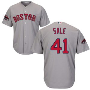 Stunning Red Sox #41 Chris Sale Grey Cool Base 2018 World Series Champions Stitched Youth MLB Jersey Be among the first buyers Order now to enjoy top notch quality