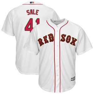Stunning Red Sox #41 Chris Sale White 2019 Gold Program Cool Base Stitched Youth MLB Jersey Be among the first buyers Order now to enjoy top notch quality