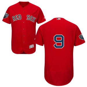Stunning Red Sox #9 Ted Williams Red Flexbase Authentic Collection 2018 World Series Stitched MLB Jersey