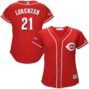 Stunning Reds #21 Michael Lorenzen Red Alternate Women's Stitched MLB Jersey With high demand Don't miss out Order now to wear your team colors