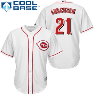 Stunning Reds #21 Michael Lorenzen White Cool Base Stitched Youth MLB Jersey Retailers boost your inventory Order now to meet customer demand