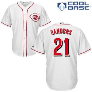 Stunning Reds #21 Reggie Sanders White Cool Base Stitched Youth MLB Jersey Sports enthusiasts seize this opportunity Order now to feel the game excitement