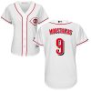 Stunning Reds #9 Mike Moustakas White Home Women's Stitched MLB Jersey Act fast Only a few left Secure yours today
