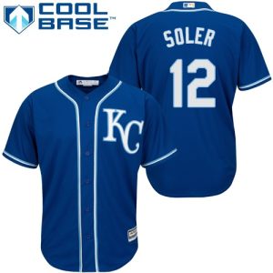 Stunning Royals #12 Jorge Soler Royal Blue Cool Base Stitched Youth MLB Jersey Hurry Exclusive offer Place your order immediately for a great jersey