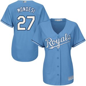 Stunning Royals #27 Raul Mondesi Light Blue Alternate Women's Stitched MLB Jersey Sports fans this is your chance Order soon to be part of the action