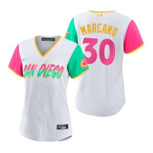 Stunning San Diego Padres #30 Tucupita Marcano 2022 City Connect Women's Nike Games Jersey   White Hurry Exclusive offer Place your order immediately for a great jersey