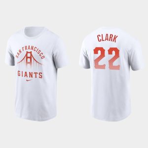 Stunning San Francisco Giants #22 Will Clark Men's 2021 City Connect Graphic White T shirt For a short time available Grab yours quickly to own a team jersey