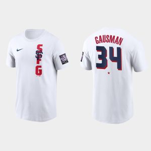 Stunning San Francisco Giants #34 Kevin Gausman Men's 2021 MLB All Star Game Wordmark White T Shirt Be among the first buyers Order now to enjoy top notch quality