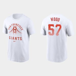Stunning San Francisco Giants #57 Alex Wood Men's 2021 City Connect Graphic White T shirt Sports enthusiasts seize this opportunity Order now to feel the game excitement