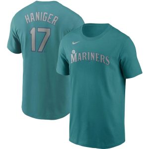 Stunning Seattle Mariners #17 Mitch Haniger Nike Name & Number T Shirt Aqua Be among the first buyers Order now to enjoy top notch quality