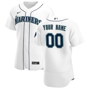 Stunning Seattle Mariners Custom Men's Nike White Home 2020 Authentic Player MLB Jersey