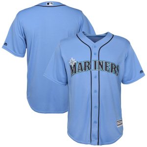 Stunning Seattle Mariners Majestic Official Cool Base Team Jersey Blue