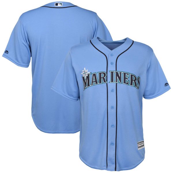 Stunning Seattle Mariners Majestic Official Cool Base Team Jersey Blue