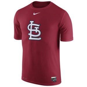 Stunning St.Louis Cardinals Nike Authentic Collection Legend Logo 1.5 Performance T Shirt Red