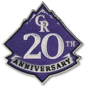 Stunning Stitched 2013 Colorado Rockies 20th Anniversary Logo Sleeve Patch