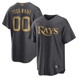 Stunning Tampa Bay Rays Custom Men's Nike Charcoal 2022 MLB All Star Game Replica Jersey