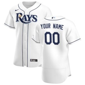 Stunning Tampa Bay Rays Custom Men's Nike White Home 2020 Authentic Player MLB Jersey