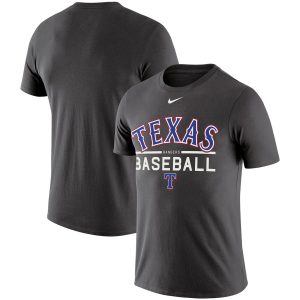 Stunning Texas Rangers Nike Practice Performance T Shirt Anthracite