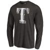 Stunning Texas Rangers Platinum Collection Long Sleeve Tri Blend T Shirt Black