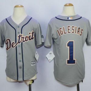 Stunning Tigers #1 Jose Iglesias Grey Cool Base Stitched Youth MLB Jersey Retailers boost your inventory Order now to meet customer demand