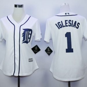 Stunning Tigers #1 Jose Iglesias White Home Women's Stitched MLB Jersey Sports fans this is your chance Order soon to be part of the action