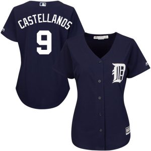 Stunning Tigers #9 Nick Castellanos Navy Blue Alternate Women's Stitched MLB Jersey Limited stock Order now to show your love for your team